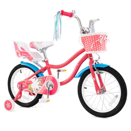 BABY JOY Kids Bike,  95% Pre-Assembled Girls Bike for 3-8 Years Old