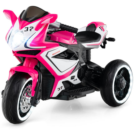 Costzon Toddler Motorcycle with LED Lights 6V Battery Powered Kids Motorcycle