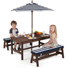 Costzon Kids Picnic Table Fir Wood Toddler Outdoor Table & Bench Set