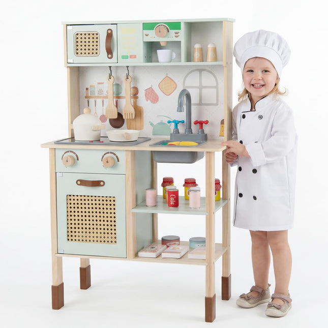 Costzon Kids Play Kitchen Toddler Toy Kitchen Set