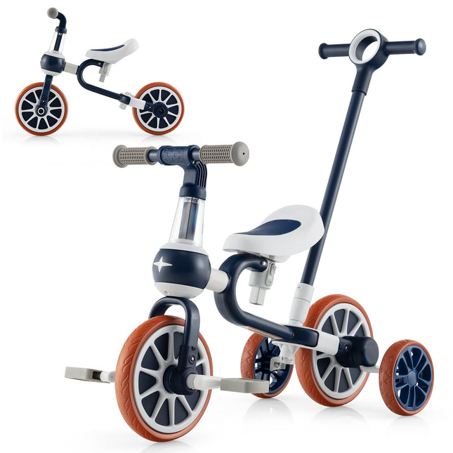 BABY JOY 4 in 1 Tricycle for Toddlers, Kids Trike Baby Balance Bike, Boy Girl Ride-on Toy