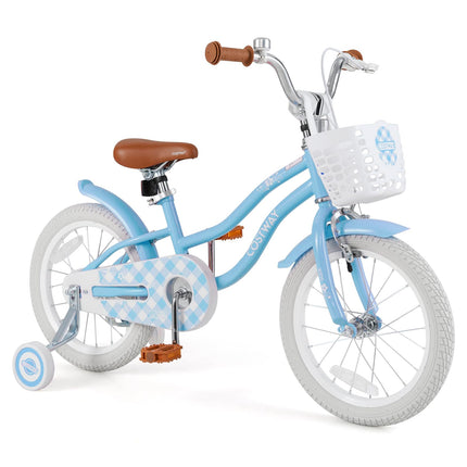 BABY JOY Kids Bike, 12 14 16 18 Inch Children's Bicycle w/Training Wheels, Double Brakes, Kids Bike for 4-8 Years Boys Girls
