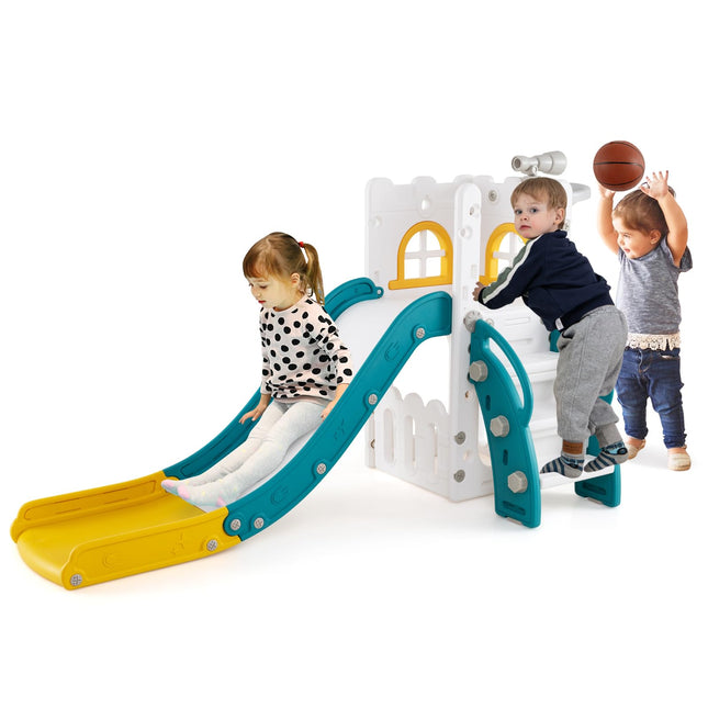 BABY JOY Toddler Slide 6-in-1 Indoor Kids Slide Playset