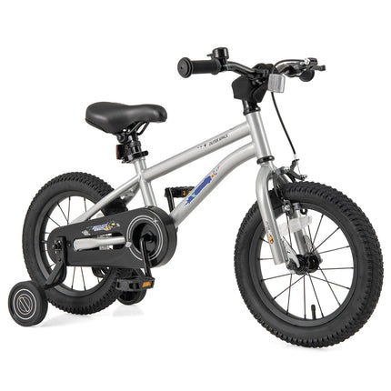 Costzon Outer Space Kids Bike, 14 Inch Sport Bicycle for 4-7 Years Old w/Adjustable Saddle, Training Wheels