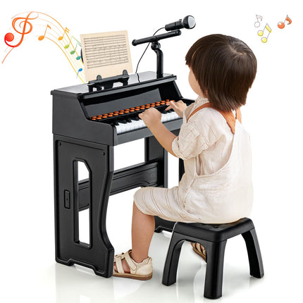 Costzon Kids Piano, 37 Key Toy Piano Keyboard, Portable Electronic Piano Educational Musical Instrument Toy