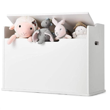 Costzon Kids Wooden Toy Chest, Wide Toy Box Storage Chest with Bench Seat
