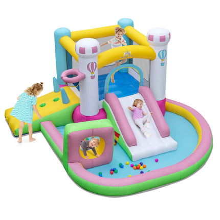 BOUNTECH Inflatable Bounce House, Bouncy House with Slide for Kids 3-6 Indoor Outdoor with Obstacle