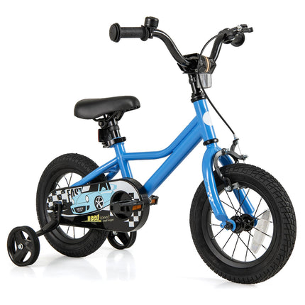 Costzon 12 14 16 18 Inches Car Pattern Sporty Bicycle with Removable Training Wheels