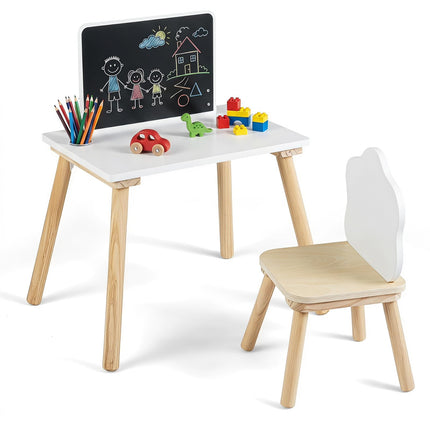 Costzon Weaning Table and Chair Set with Chalkboard | Multi Activity Desk for Toddlers