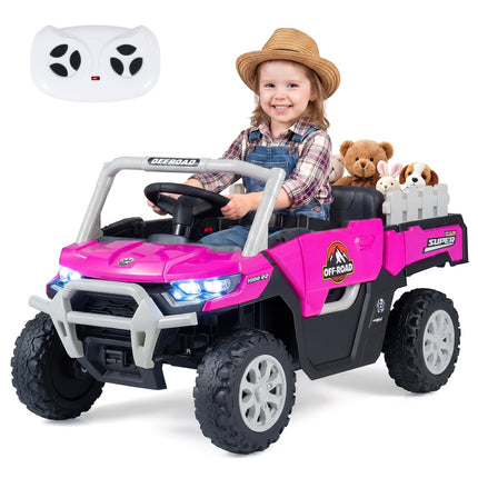 Costzon 24V Kids UTV Ride on Car Truck with Trunk & 2 x 100W Motors