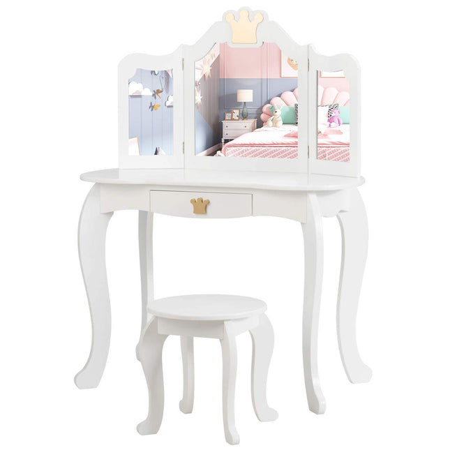 Costzon Kids Vanity Table and Chair Set