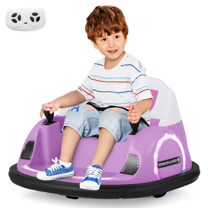 Costzon Bumper Car, 12V Electric Kids Ride on Bumping Car w/Remote Control
