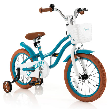 BABY JOY Kids Bike, 12 14 16 18 Inch Children's Bicycle w/Training Wheels, Double Brakes, Kids Bike for 4-8 Years Boys Girls