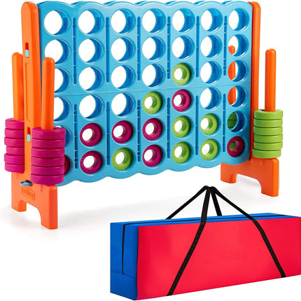 Costzon Giant 4-in-A-Row, Jumbo 4-to-Score Giant Games for Kids & Adults, With Carrying Bag