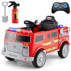 Costzon 12V Kids Ride-On Fire Truck, Electric Toy Car with Remote Control