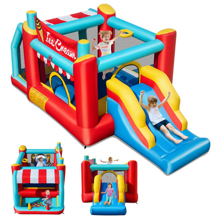 BOUNTECH Ice Cream Themed Inflatable Bounce House with Ball Pit