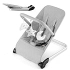 BABY JOY Baby Bouncer, Foldable Baby Rocker & Stationary Seat with 5-Point Safety Harness (Grey)