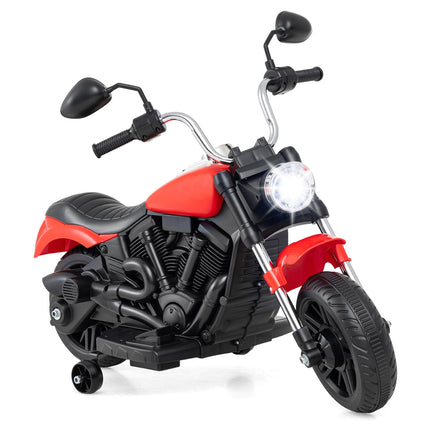 Costzon 6V Chopper Kids Motorcycle with Music Training Wheels