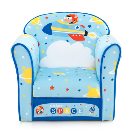 Costzon Kids Sofa, Children Armrest Chair with Pattern, Toddler Furniture, Airplane Style