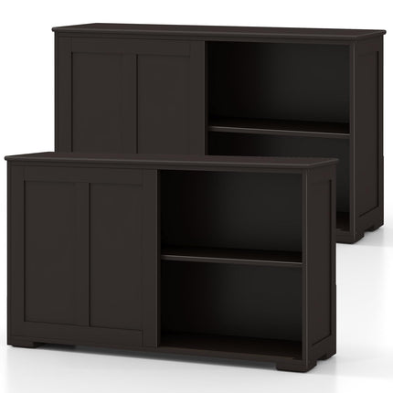 Costzon Sideboard Buffet Cabinet, Wooden Kitchen Storage Cabinet, Accent Coffee Bar Cabinet Console Table