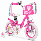 BABY JOY 12 14 16 18 Inch Girls Bike w/Streamers & Bag