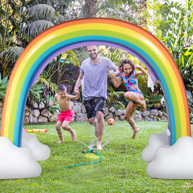 Costzon Inflatable Rainbow Sprinkler, Over 6 Feet Long, Outside Yard Summer Toy for Boys Girls