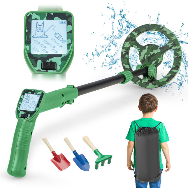 Costzon Metal Detector for Kids, 24.5"-33.5" Adjustable Junior Gold Detector, Lightweight Kids Metal Detector