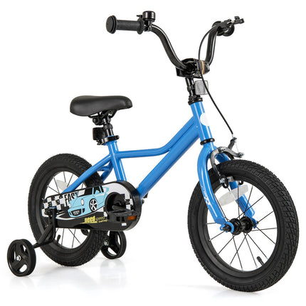 Costzon 12 14 16 18 Inches Car Pattern Sporty Bicycle with Removable Training Wheels