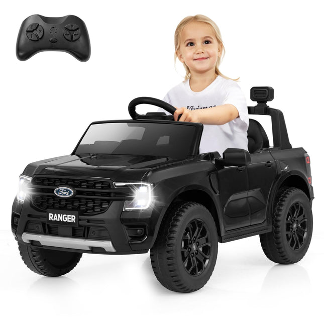 Costzon 12V Licensed Ford Ranger Kids Car, Electric Vehicle W/Remote Control, Soft Start Ride on Car for Kids