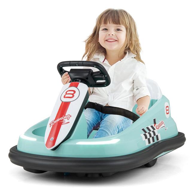 Costzon Bumper Car for Toddler 1-3, 6V Electric Kids Bumper Cars with 360° Spin, Kids Bumper Ride on Car for Boys Girls Gift