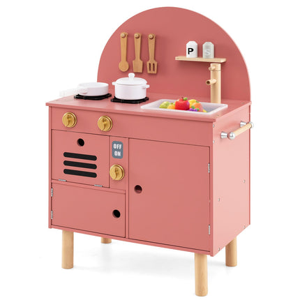 Costzon  Little Chef Pretend Play Kitchen w/Stoves for Kids 3+ Years Old