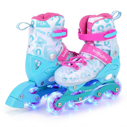 BABY JOY Inline Skates 4 Sizes Adjustable Kids Roller Blades