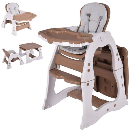 Costzon Baby High Chair, 3 in 1 Infant Table and Chair Set, Adjustable Seat Back