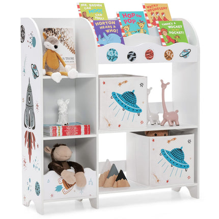 Wooden Storage Display Cabinet Bookshelf - Costzon