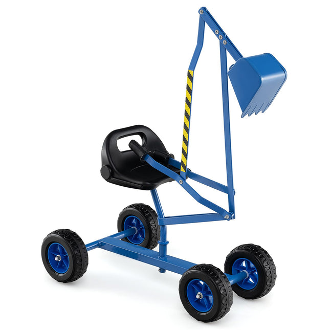 Costzon Sand Digger Excavator for Kids Outdoor Ride-on Digging Toy with 360° Rotable Seat