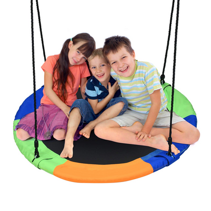 Costzon Tree Swing, 40 Inch Saucer Swing for Kids Outdoor, Flying Swing for Backyard