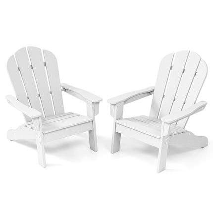 Costzon Kids Adirondack Chair Set of 1/2/4, All-Weather HDPE Patio Chair with Armrests