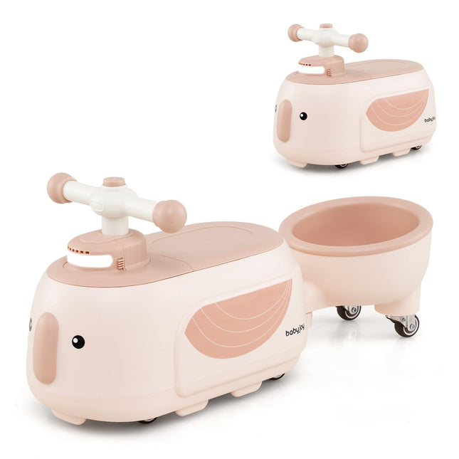 Costzon Toddler Ride On Toys 2 in 1 Ride-On Scooter with Trailer Light Music