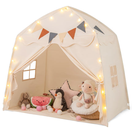 Costzon Kids Tent, Large Indoor Outdoor Dome Tent Playhouse w/Bright Lights