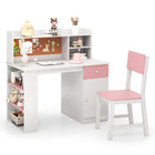 Costzon Kids Desk and Chair Set Study Table Computer Workstation