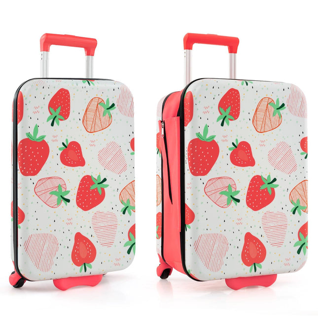 BABY JOY Kids Luggage, 20” Foldable Children Trolley Kids Carry On Luggage with Wheels