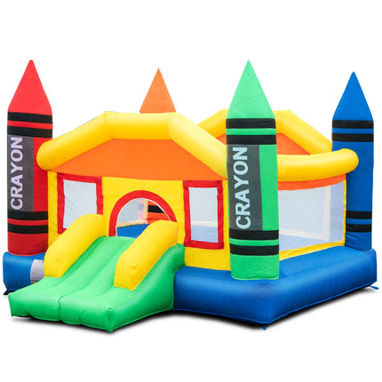 Costzon Inflatable Bounce House Without Blower (Crayon Castle)