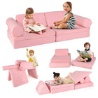 Costzon 8 Pcs Modular Kids Play Couch for Building Fort Gift for Boys Girls 3+