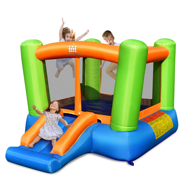 Costzon Inflatable Bounce House, Bouncy House for Kids Indoor Outdoor Party Family Fun with Slide