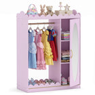 Costzon Kids Dress Up Storage with Mirror Toddler Wardrobe Closet