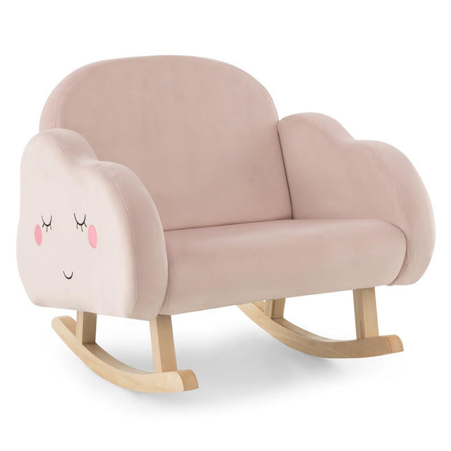 Costzon Kids Sofa, Rocking Chair with Solid Wood Frames, Toddler Furniture Armchair