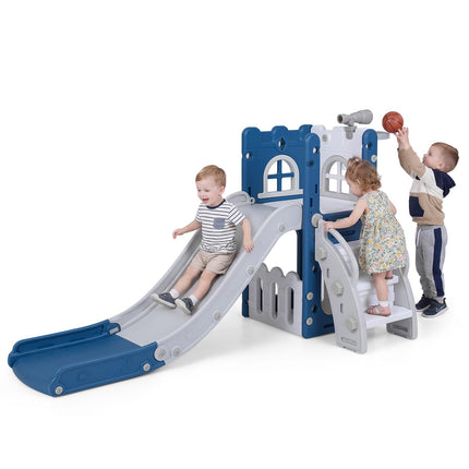 BABY JOY Toddler Slide 6-in-1 Indoor Kids Slide Playset