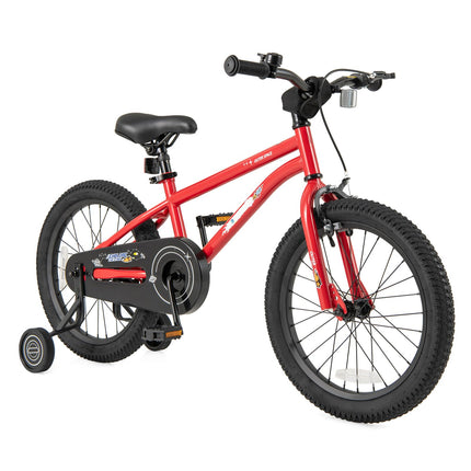 Costzon Outer Space Kids Bike, 18 Inch Sport Bicycle for 4-7 Years Old w/Adjustable Saddle, Training Wheels
