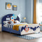 Wood Upholstered Twin Bed Platform with Slat Support - Costzon