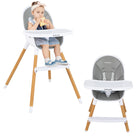 BABY JOY Convertible Baby High Chair, 3 in 1 Highchair, 5-Point Harness for Babies Infants Toddlers